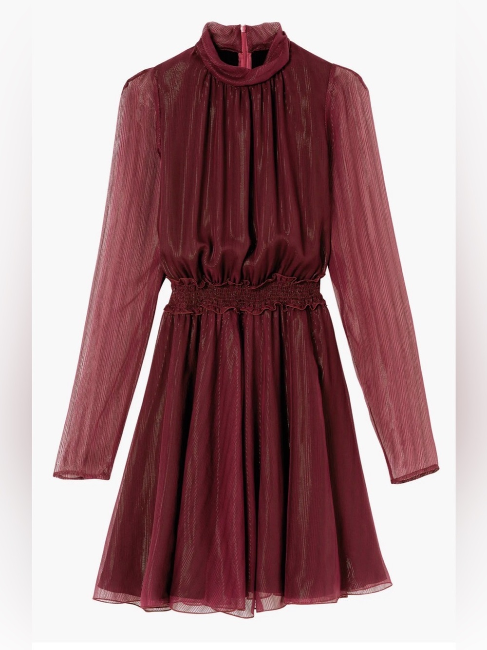 LONGCHAMP - NWT - Long Sleeve Silk Blend Dress